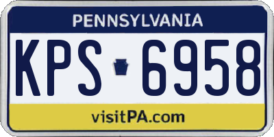 PA license plate KPS6958