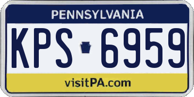 PA license plate KPS6959