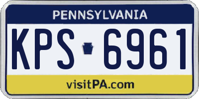 PA license plate KPS6961