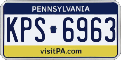 PA license plate KPS6963