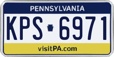 PA license plate KPS6971