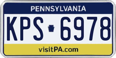 PA license plate KPS6978