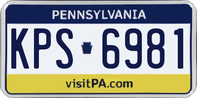 PA license plate KPS6981