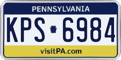 PA license plate KPS6984