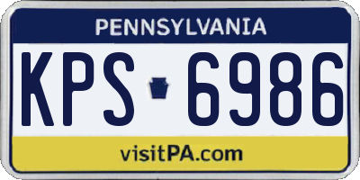 PA license plate KPS6986
