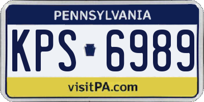 PA license plate KPS6989
