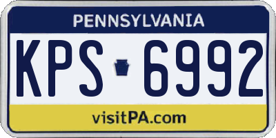 PA license plate KPS6992