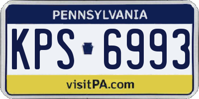 PA license plate KPS6993