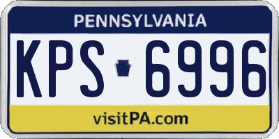 PA license plate KPS6996