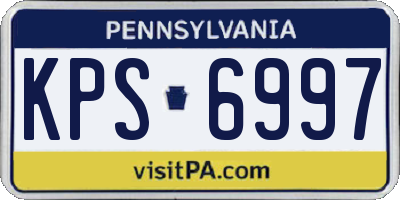 PA license plate KPS6997