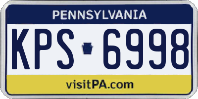 PA license plate KPS6998