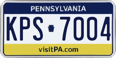 PA license plate KPS7004