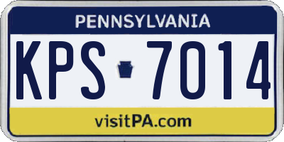PA license plate KPS7014