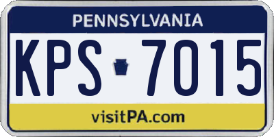 PA license plate KPS7015