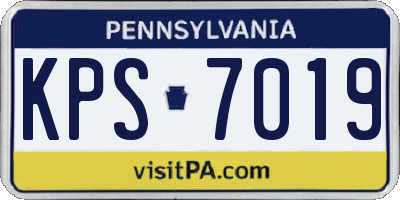 PA license plate KPS7019