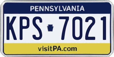 PA license plate KPS7021