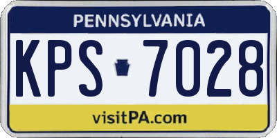 PA license plate KPS7028