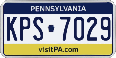 PA license plate KPS7029