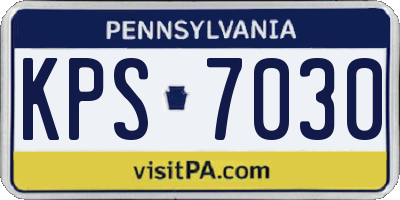 PA license plate KPS7030