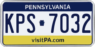 PA license plate KPS7032