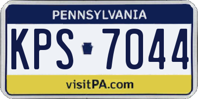 PA license plate KPS7044