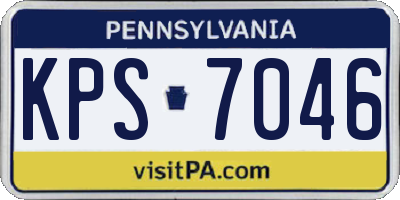 PA license plate KPS7046