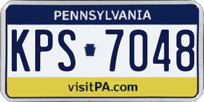 PA license plate KPS7048