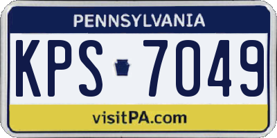 PA license plate KPS7049