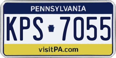 PA license plate KPS7055