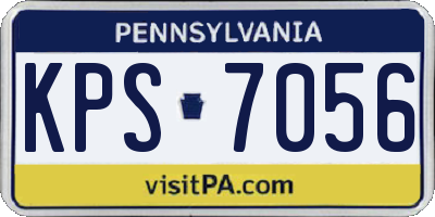 PA license plate KPS7056