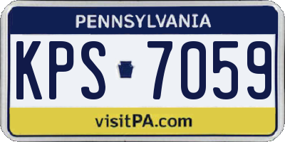 PA license plate KPS7059