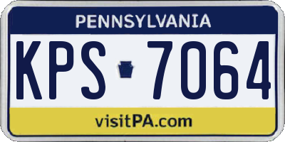 PA license plate KPS7064