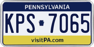 PA license plate KPS7065