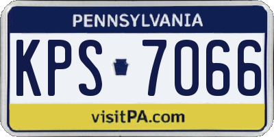 PA license plate KPS7066