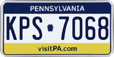 PA license plate KPS7068