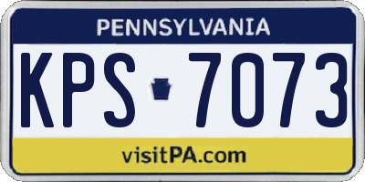 PA license plate KPS7073