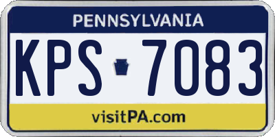 PA license plate KPS7083