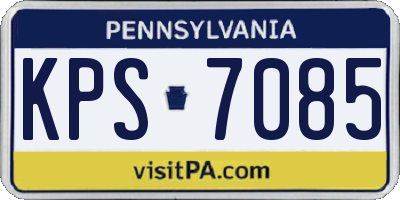PA license plate KPS7085