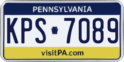 PA license plate KPS7089