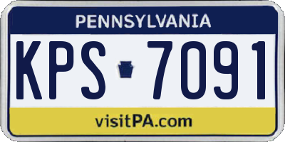 PA license plate KPS7091