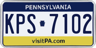 PA license plate KPS7102