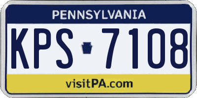PA license plate KPS7108