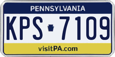 PA license plate KPS7109