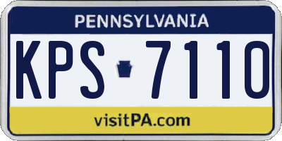 PA license plate KPS7110