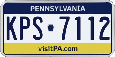 PA license plate KPS7112