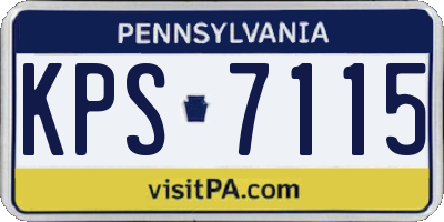 PA license plate KPS7115