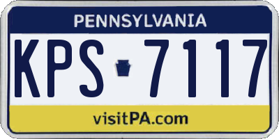 PA license plate KPS7117