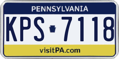 PA license plate KPS7118