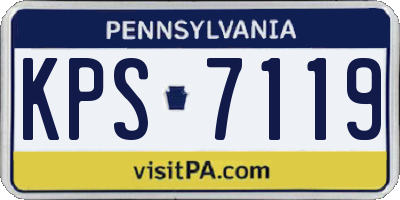 PA license plate KPS7119