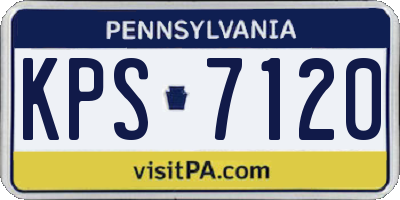 PA license plate KPS7120